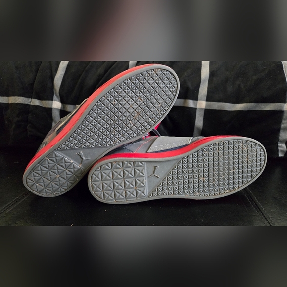 Puma El High Solo High Fashion Hightops Mens Size 12 Red Gray - Picture 7 of 7